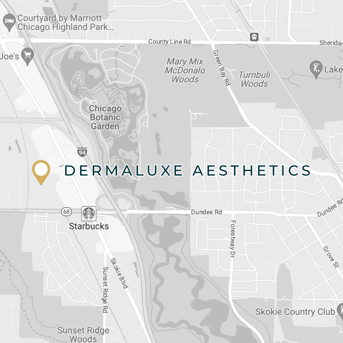 Map of DermaLuxe's office
